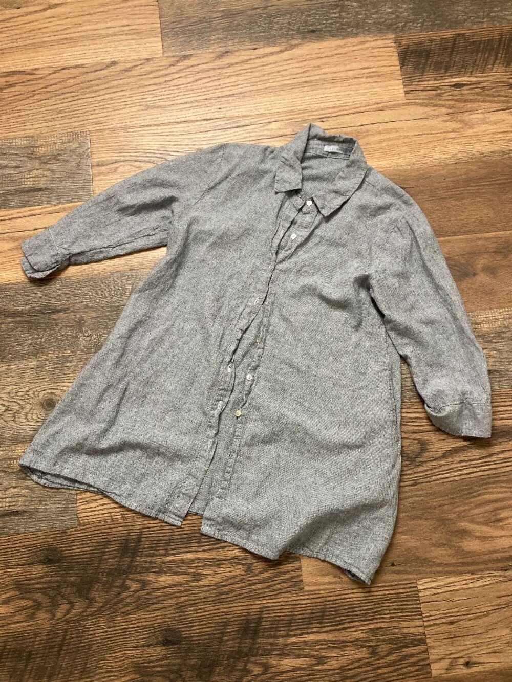 Cut Loose S Linen Cotton Blend Oversized Button Down Tunic Shirt Lagenlook Coast